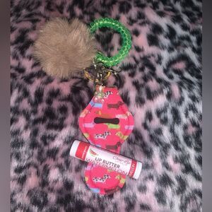 Wiener Dog Chapstick Holder Keychain Set - Discounted Shipping